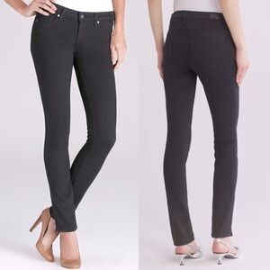 PAIGE Skyline Skinny Straight Leg Black Dark Gray Jeans 25